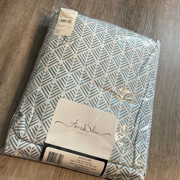 Anne De Solene
 Madeleine Cotton Fitted Sheet. KING. NEW - Picture 2 of 4